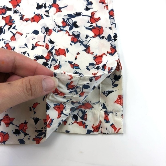 Marc Jacobs floral silk blouse 3/4 sleeve blouse Size 0 round neck - Picture 4 of 13